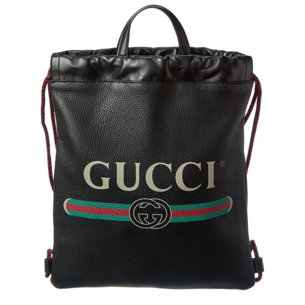 Gucci Drawstring Leather Backpack - Picture 2 of 4